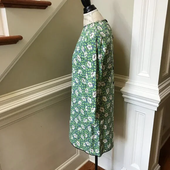 Marni Mini Shift Dress Womens 38 US Small Green Blue Crew